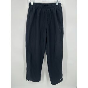 VTG Nike Windbreaker Pants Mens Medium Lined Black Track 90s Ankle Zip Jogger M